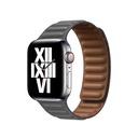 ​​​Apple Watch 44mm Uyumlu Kordon Suni Deri Baklalı KRD-34 Kayış