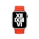 ​​​Apple Watch 44mm Uyumlu Kordon Suni Deri Baklalı KRD-34 Kayış
