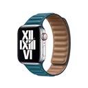 ​​​Apple Watch 44mm Uyumlu Kordon Suni Deri Baklalı KRD-34 Kayış