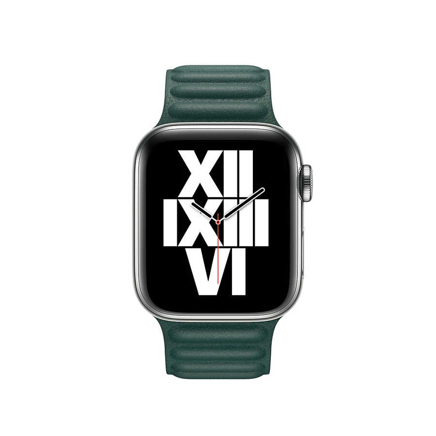 ​​​Apple Watch 42mm Uyumlu Kordon Suni Deri Baklalı KRD-34 Kayış