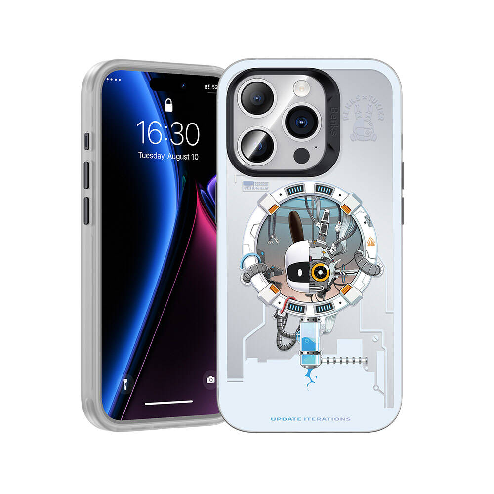 [RNZ-TA96930] Apple iPhone 15 Pro Uyumlu Kılıf M-safe Şarj Özellikli Benks Bunny Explore Kapak