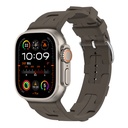 Apple Watch Ultra 49mm Uyumlu Kordon Silikon Yumuşak Esnek Metal Klipsli KRD-92 Kayış