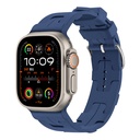 Apple Watch Ultra 49mm Uyumlu Kordon Silikon Yumuşak Esnek Metal Klipsli KRD-92 Kayış