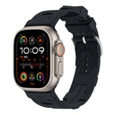 Apple Watch Ultra 49mm Uyumlu Kordon Silikon Yumuşak Esnek Metal Klipsli KRD-92 Kayış