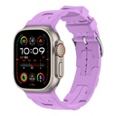 Apple Watch Ultra 49mm Uyumlu Kordon Silikon Yumuşak Esnek Metal Klipsli KRD-92 Kayış