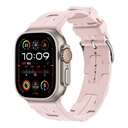 Apple Watch Ultra 49mm Uyumlu Kordon Silikon Yumuşak Esnek Metal Klipsli KRD-92 Kayış