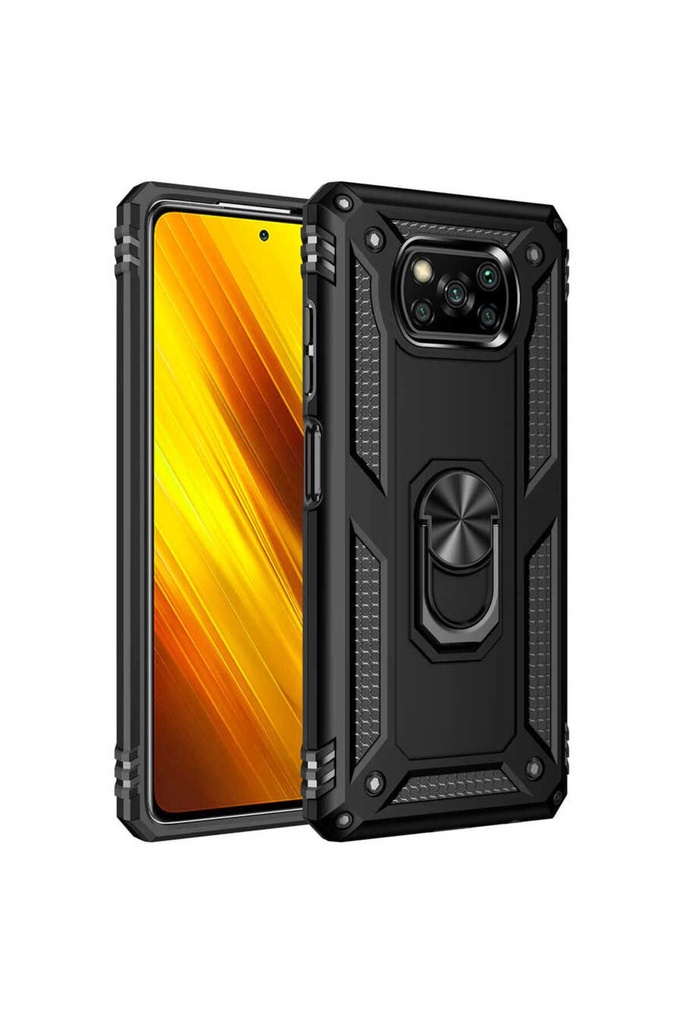 [RNZ-TA53352] Xiaomi Poco X3 Uyumlu Kılıf Zore Vega Kapak (Siyah)