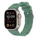 Apple Watch Ultra 49mm Uyumlu Kordon Silikon Yumuşak Esnek Metal Klipsli KRD-92 Kayış