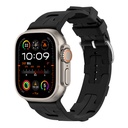 Apple Watch Ultra 49mm Uyumlu Kordon Silikon Yumuşak Esnek Metal Klipsli KRD-92 Kayış
