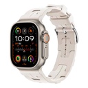 Apple Watch Ultra 49mm Uyumlu Kordon Silikon Yumuşak Esnek Metal Klipsli KRD-92 Kayış