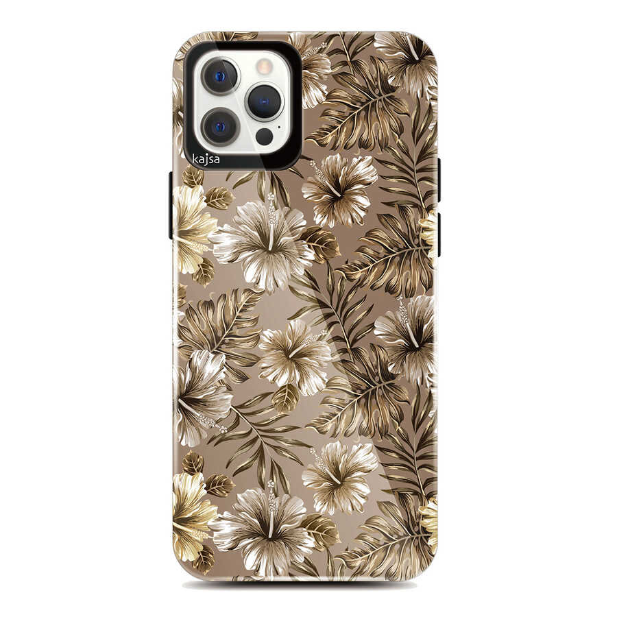 [RNZ-TA56849] Apple iPhone 12 Pro Uyumlu Kılıf Kajsa Botanic Kapak (NO1)