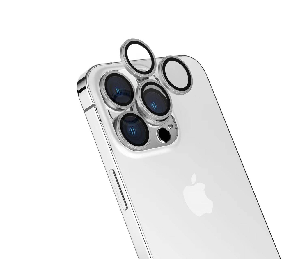 Apple iPhone 15 Pro Uyumlu Zore Safir CL-15 Parmak İzi Bırakmayan Anti-Reflective Kamera Lens Koruyucu