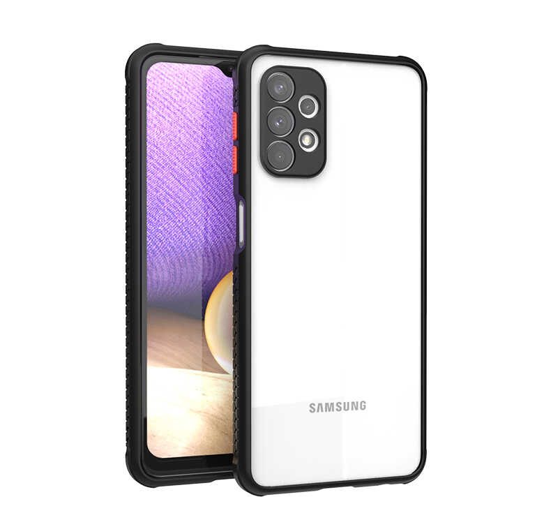 [RNZ-TA53588] Samsung Galaxy A32 4G Uyumlu Kılıf ​​Zore Kaff Kapak (Siyah)