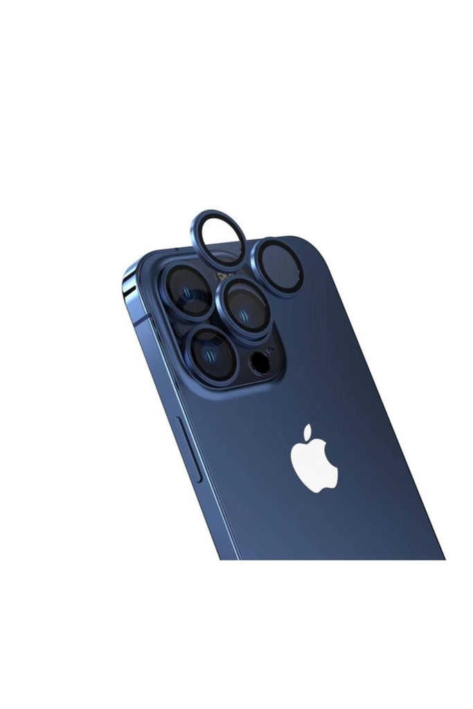 Apple iPhone 15 Pro Uyumlu Zore Safir CL-15 Parmak İzi Bırakmayan Anti-Reflective Kamera Lens Koruyucu
