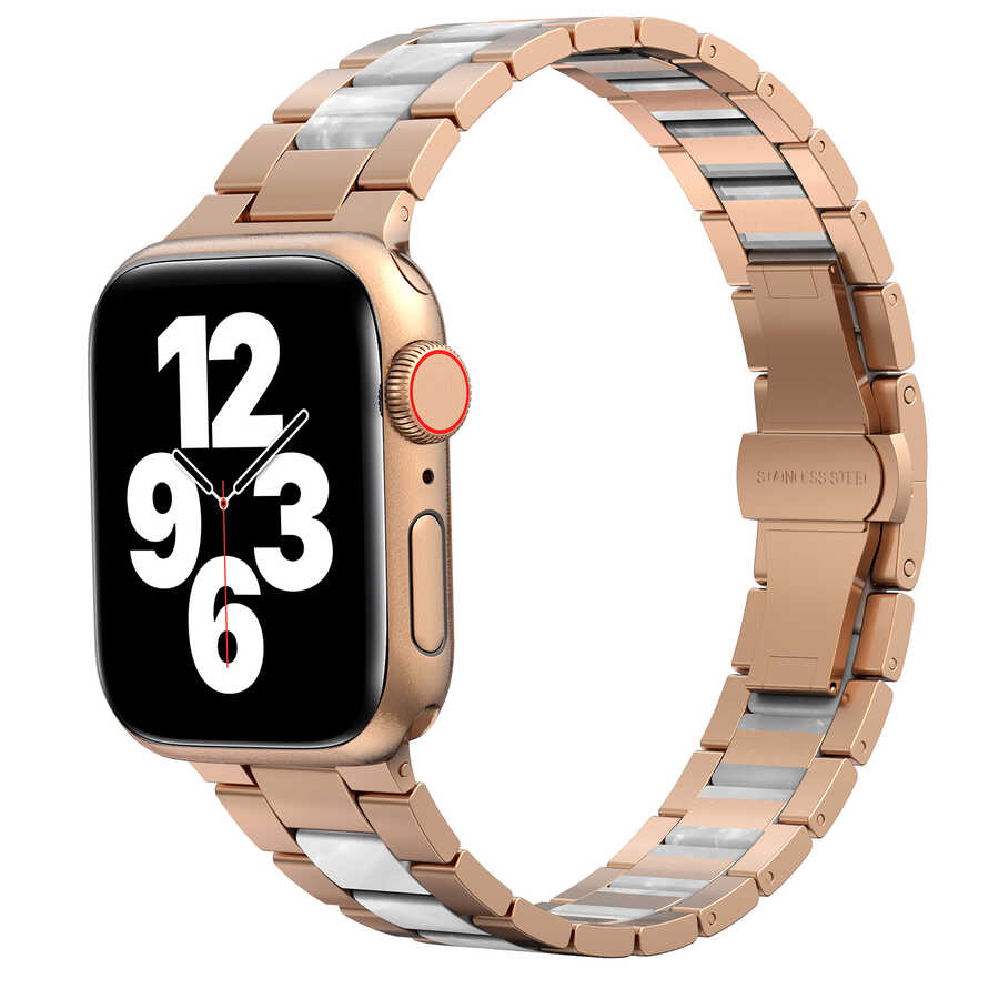 Apple Watch 42mm Uyumlu Wiwu Resin Steel Belt Metal Kordon