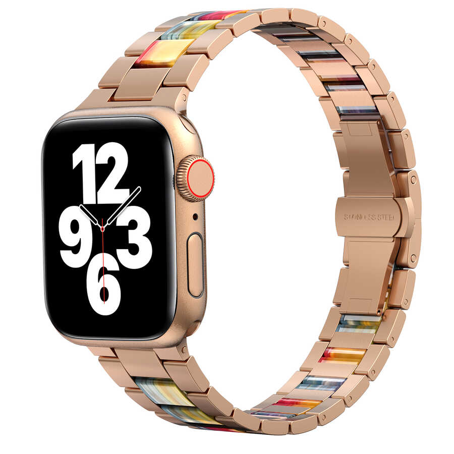 Apple Watch 42mm Uyumlu Wiwu Resin Steel Belt Metal Kordon