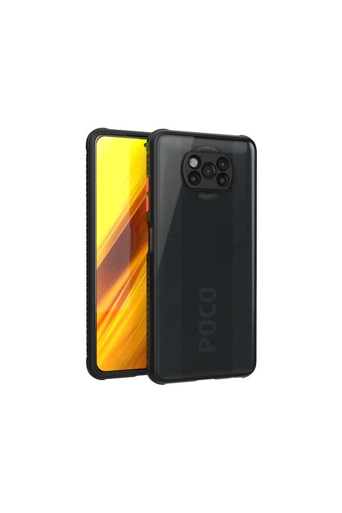 [RNZ-TA52871] Xiaomi Poco X3 Uyumlu Kılıf ​​Zore Kaff Kapak (Siyah)