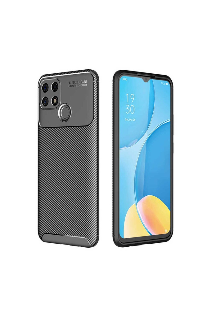 [RNZ-TA51446] Oppo A15 Uyumlu Kılıf Zore Negro Silikon Kapak (Siyah)
