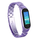 Xiaomi Mi Band 6 Uyumlu Kordon Paslanmaz Metal Baklalı Tasarım KRD-04 Kayış