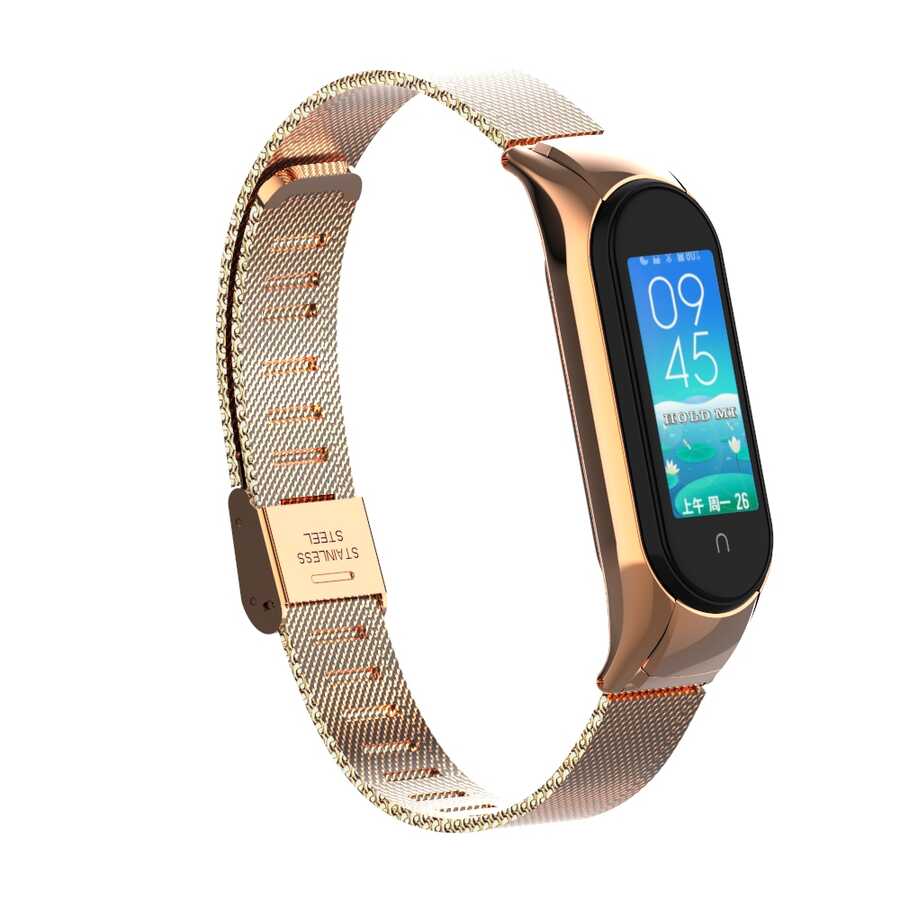 Xiaomi Mi Band 6 Uyumlu KRD-06 Metal Kordon