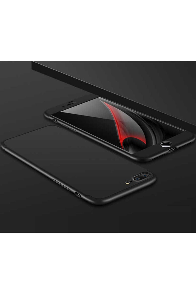 [RNZ-TA390] Apple iPhone 7 Plus Uyumlu Kılıf Zore Ays Kapak (Siyah)