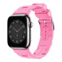 Apple Watch 7 41mm Uyumlu Kordon Silikon Yumuşak Esnek Metal Klipsli KRD-92 Kayış
