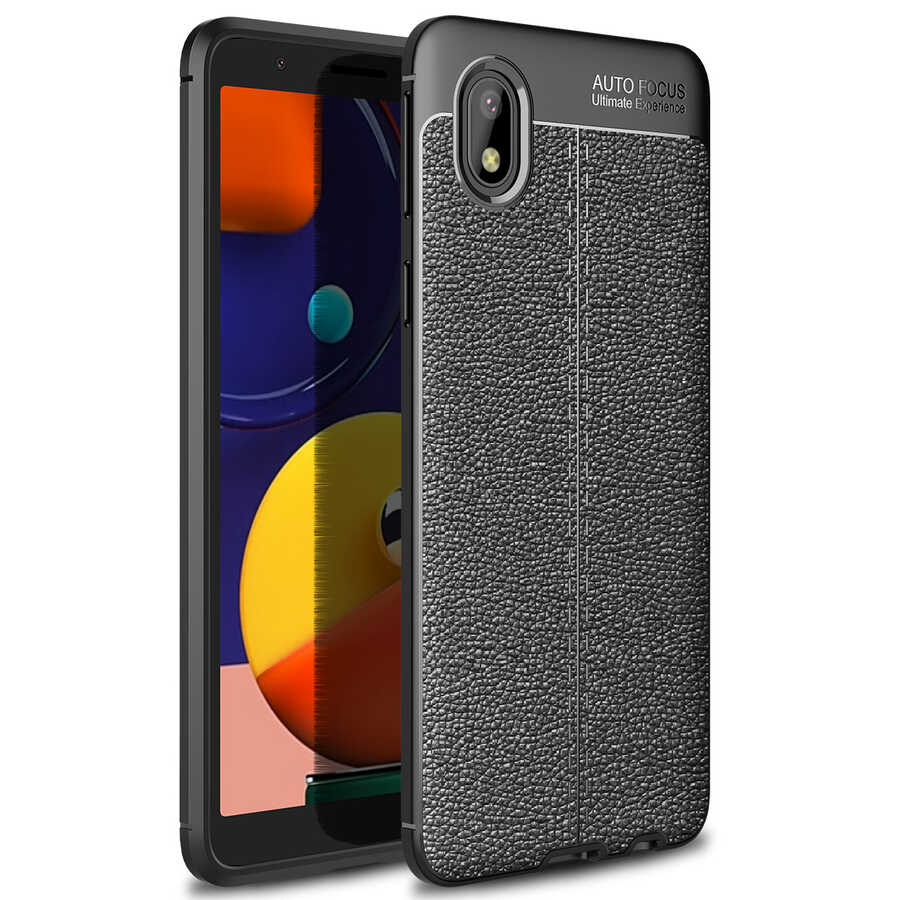 [RNZ-TA51452] Samsung Galaxy A01 Core Uyumlu Kılıf Zore Niss Silikon Kapak (Siyah)
