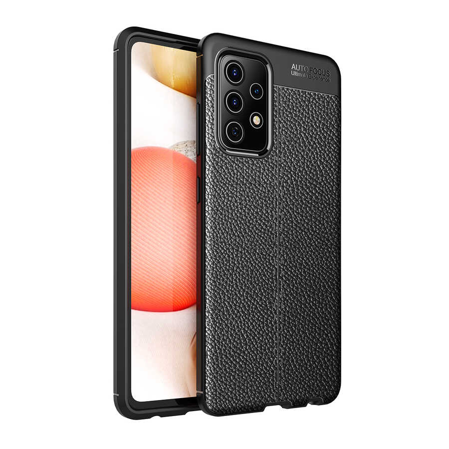 [RNZ-TA51458] Samsung Galaxy A72 Uyumlu Kılıf Zore Niss Silikon Kapak (Siyah)