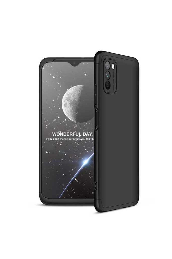 [RNZ-TA51679] Xiaomi Poco M3 Uyumlu Kılıf Zore Ays Kapak (Siyah)