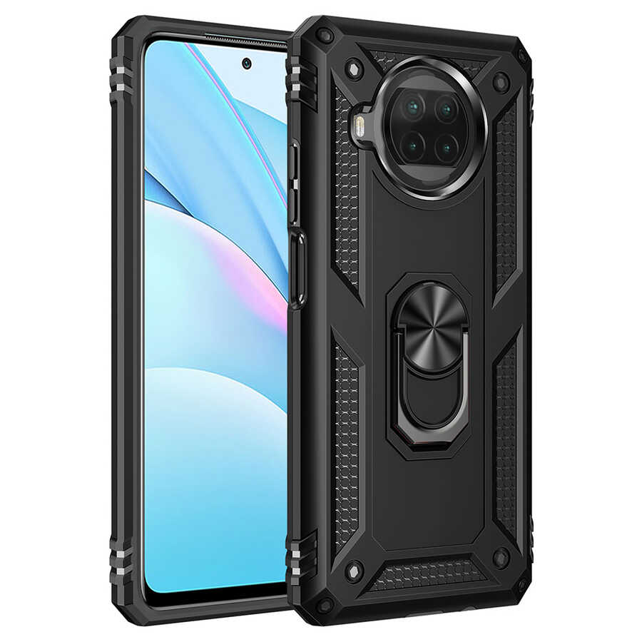 [RNZ-TA51697] Xiaomi Redmi Note 9 Pro 5G Uyumlu Kılıf Zore Vega Kapak (Siyah)