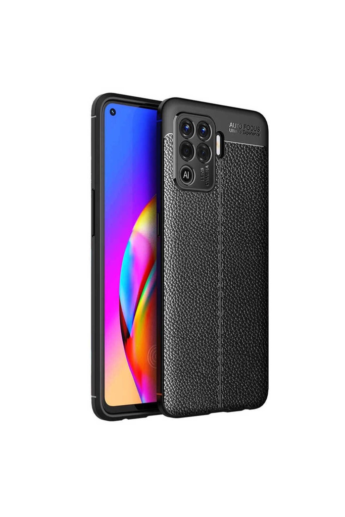 [RNZ-TA52670] Oppo Reno 5 Lite Uyumlu Kılıf Zore Niss Silikon Kapak (Siyah)