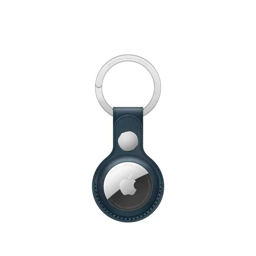 [RNZ-TA53760] Wiwu Leather Key Ring Airtag Anahtarlık (Mavi)