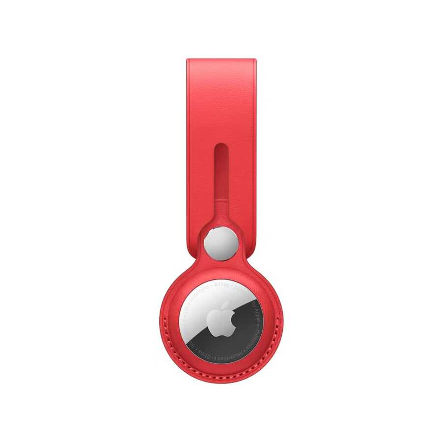 [RNZ-TA53763] Wiwu Leather Ouch Airtag Anahtarlık (Kırmızı)