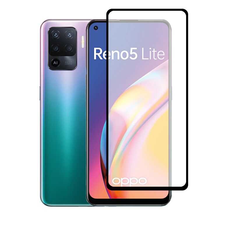 Oppo Reno 5 Lite Uyumlu Zore Kenarları Kırılmaya Dayanıklı Cam Ekran Koruyucu