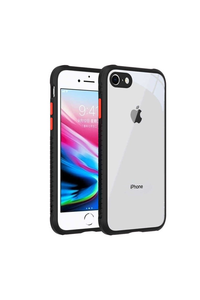 [RNZ-TA51734] Apple iPhone 8 Uyumlu Kılıf ​​Zore Kaff Kapak (Siyah)