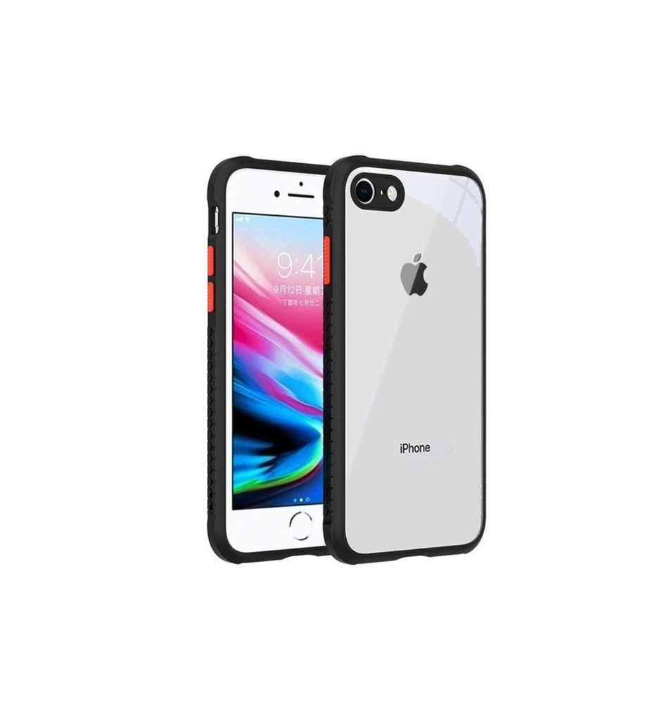 [RNZ-TA51739] Apple iPhone SE 2020 Uyumlu Kılıf ​​Zore Kaff Kapak (Siyah)