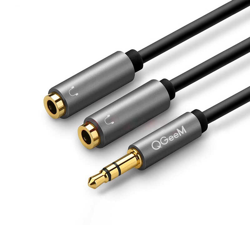 [RNZ-TA56942] Qgeem QG-AU08 3.5mm Çoğaltıcı Audio Kablo