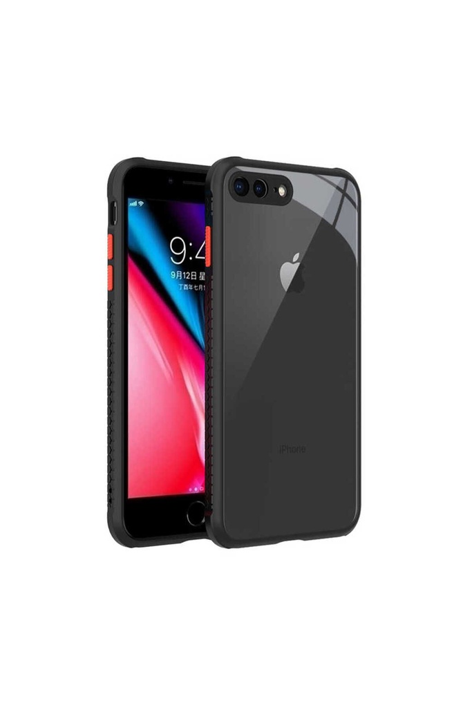 [RNZ-TA51764] Apple iPhone 8 Plus Uyumlu Kılıf ​​Zore Kaff Kapak (Siyah)