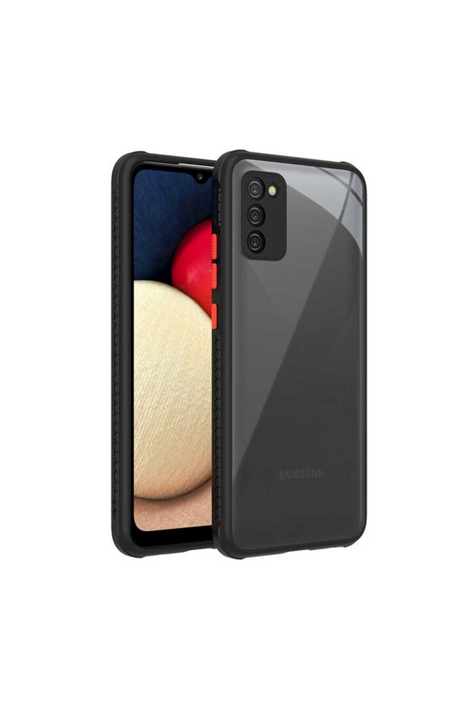 [RNZ-TA51789] Samsung Galaxy A02S Uyumlu Kılıf ​​Zore Kaff Kapak (Siyah)