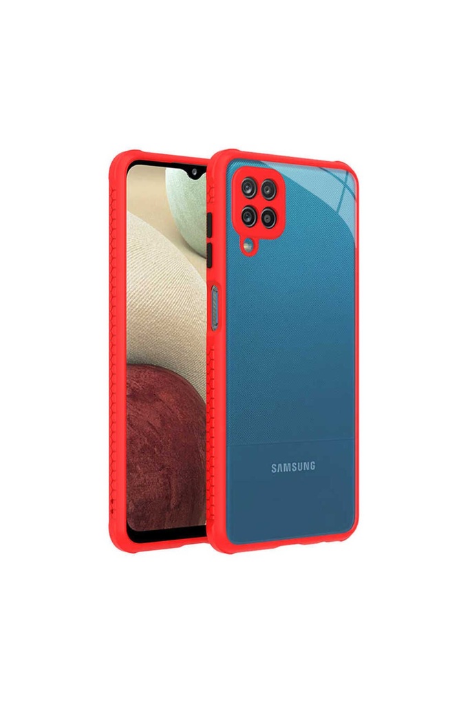 [RNZ-TA51795] Samsung Galaxy A12 Uyumlu Kılıf ​​Zore Kaff Kapak (Kırmızı)