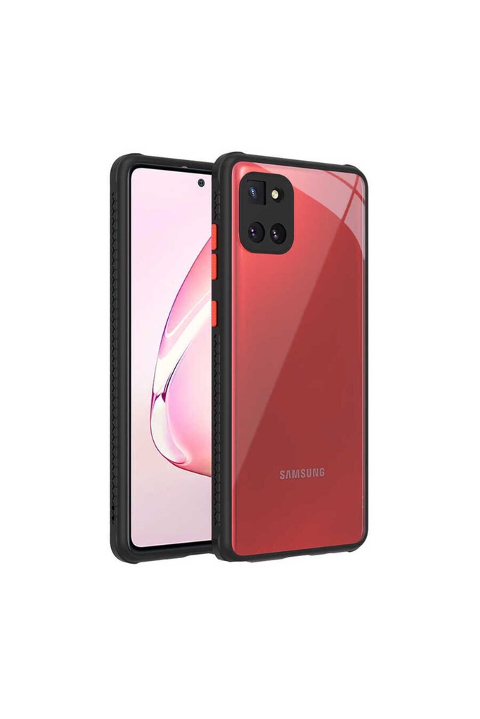 [RNZ-TA51799] Samsung Galaxy A81 (Note 10 Lite) Uyumlu Kılıf ​​Zore Kaff Kapak (Siyah)