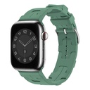 Apple Watch 44mm Uyumlu Kordon Silikon Yumuşak Esnek Metal Klipsli KRD-92 Kayış