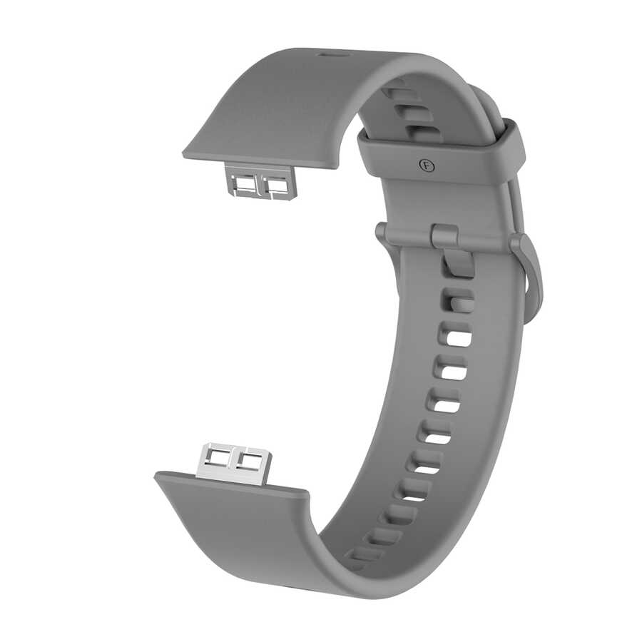 Huawei Watch Fit Uyumlu Kordon Silikon Yumuşak Esnek Aparatlı KRD-43 Kayış