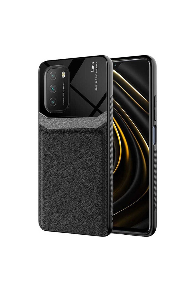 [RNZ-TA55017] Xiaomi Poco M3 Uyumlu Kılıf ​Zore Emiks Kapak (Siyah)