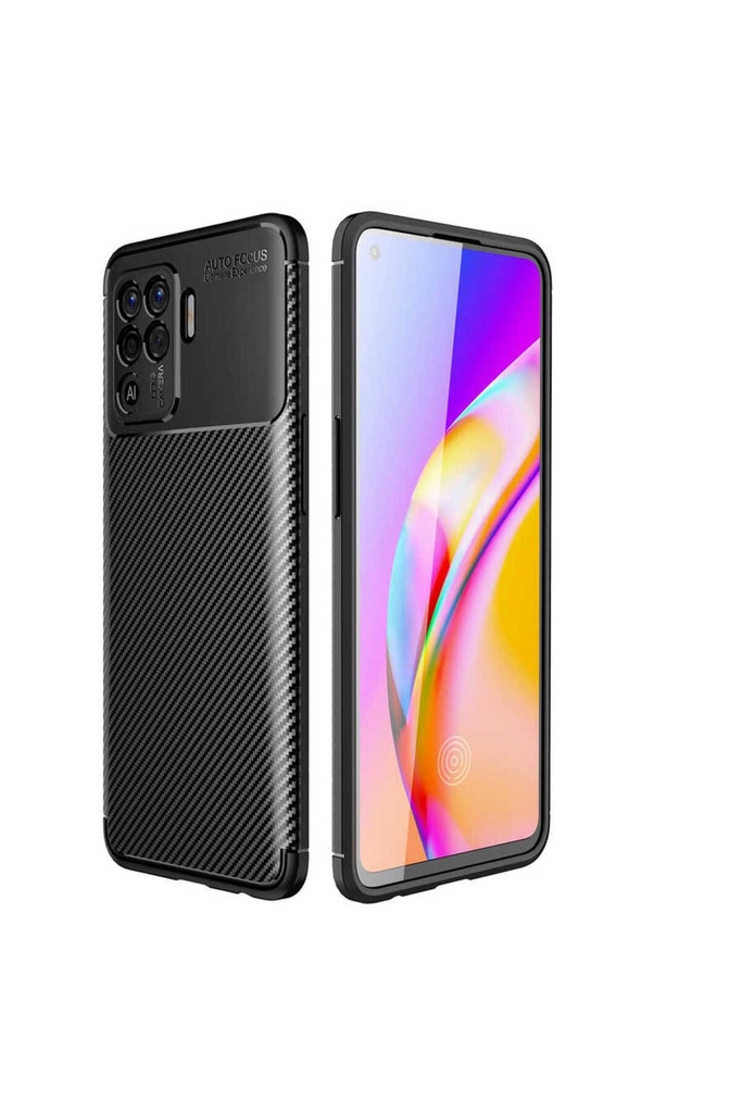 [RNZ-TA52667] Oppo Reno 5 Lite Uyumlu Kılıf Zore Negro Silikon Kapak (Siyah)