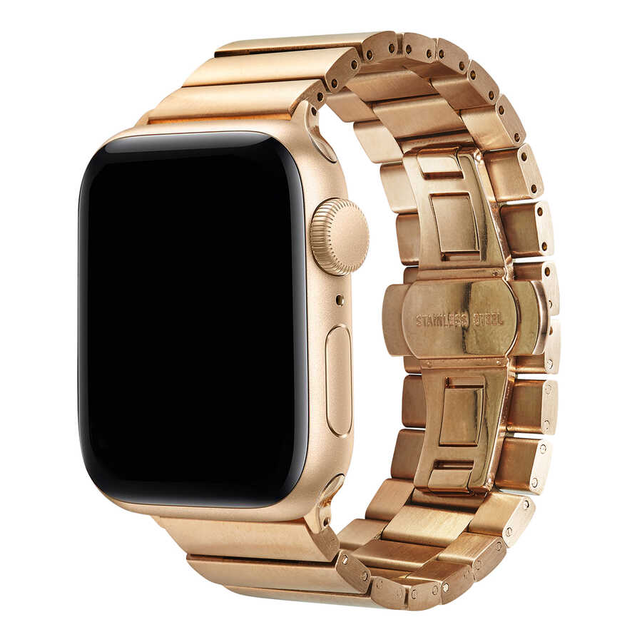 Apple Watch 40mm Uyumlu Kordon Metal Paslanmaz KRD-41 Kayış