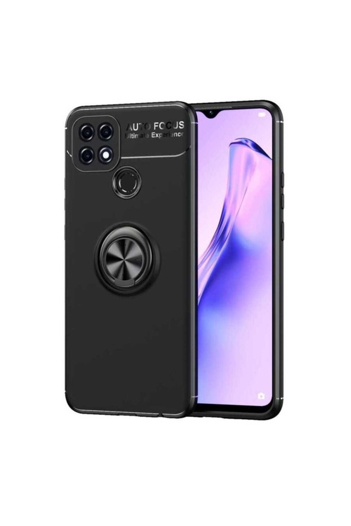 [RNZ-TA51491] Oppo A15S Uyumlu Kılıf Zore Ravel Silikon Kapak (Siyah)