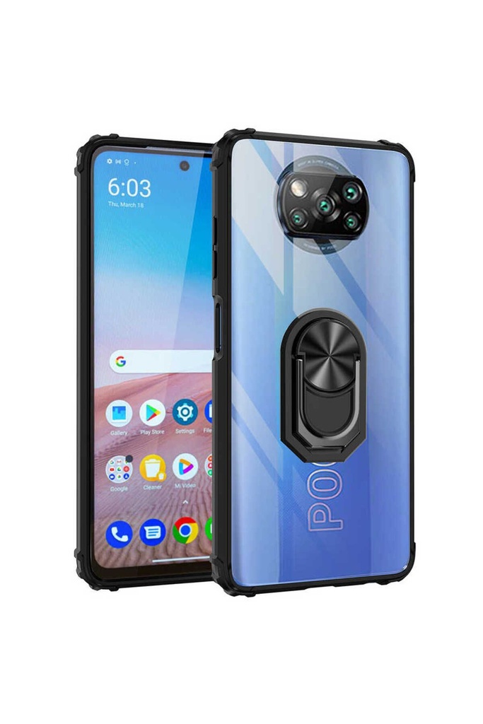 [RNZ-TA53351] Xiaomi Poco X3 Uyumlu Kılıf Zore Mola Kapak (Siyah)