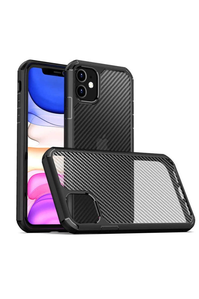 [RNZ-TA51532] Apple iPhone 11 Uyumlu Kılıf Zore İnoks Kapak (Siyah)