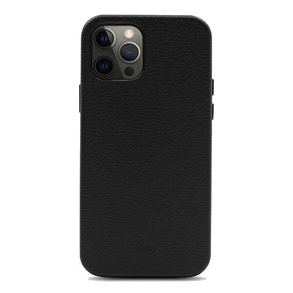 [RNZ-TA56822] Apple iPhone 12 Pro Uyumlu Kılıf ​Kajsa Litchi Kapak (Siyah)